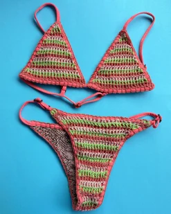 Acacia: Baja Crochet Bikini Top - Taffy