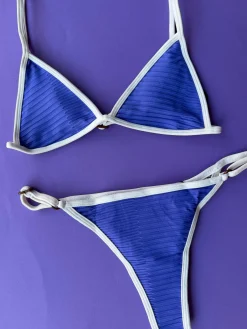 Acacia: Baja Piped Bikini Top - Lapis