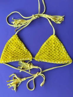 Acacia: Humuhumu Crochet Bikini Top - Pomelo