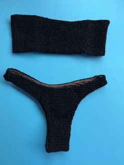 Acacia: Oslo Shirred Bikini Bottom - Black