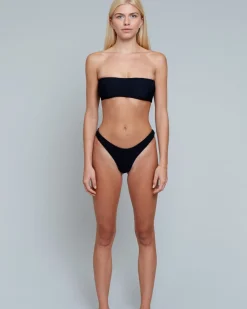 Acacia: Oslo Shirred Bikini Bottom - Black