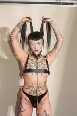 Anoeses: Elida Leather Ouvert Bottom - S, Last One!