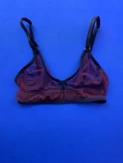 Bully Boy: Brick Keyhole Wireless Bra - Wine/Maroon