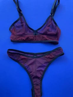 Bully Boy: Brick Keyhole Wireless Bra - Wine/Maroon