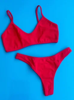 Calomel: Amaru Cotton Bralette - Red