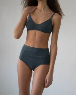 Calomel: Kuyana High-Waisted Brief - Dark Grey