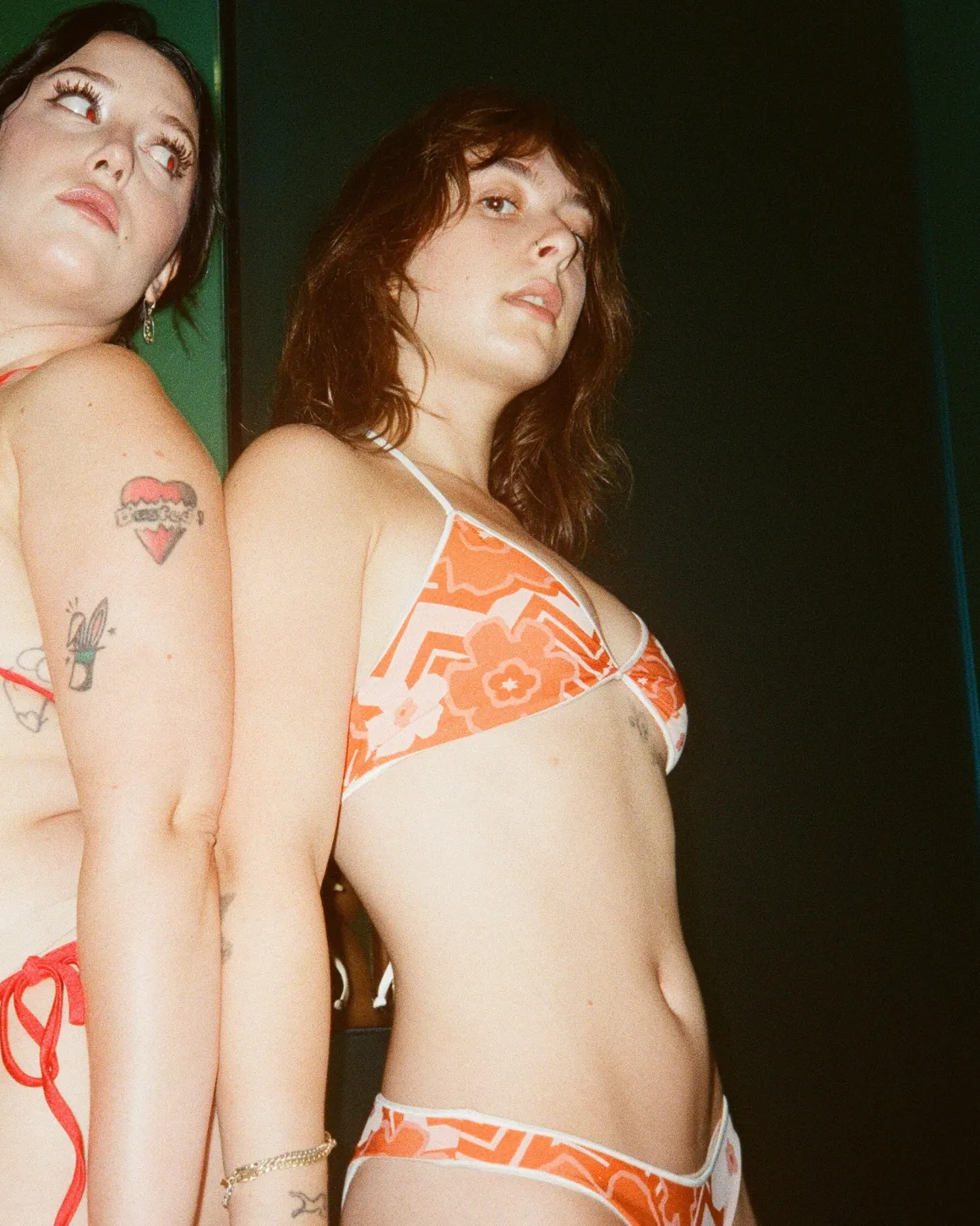 Caro Luna: Jules Jacquard Triangle Bikini Top - L