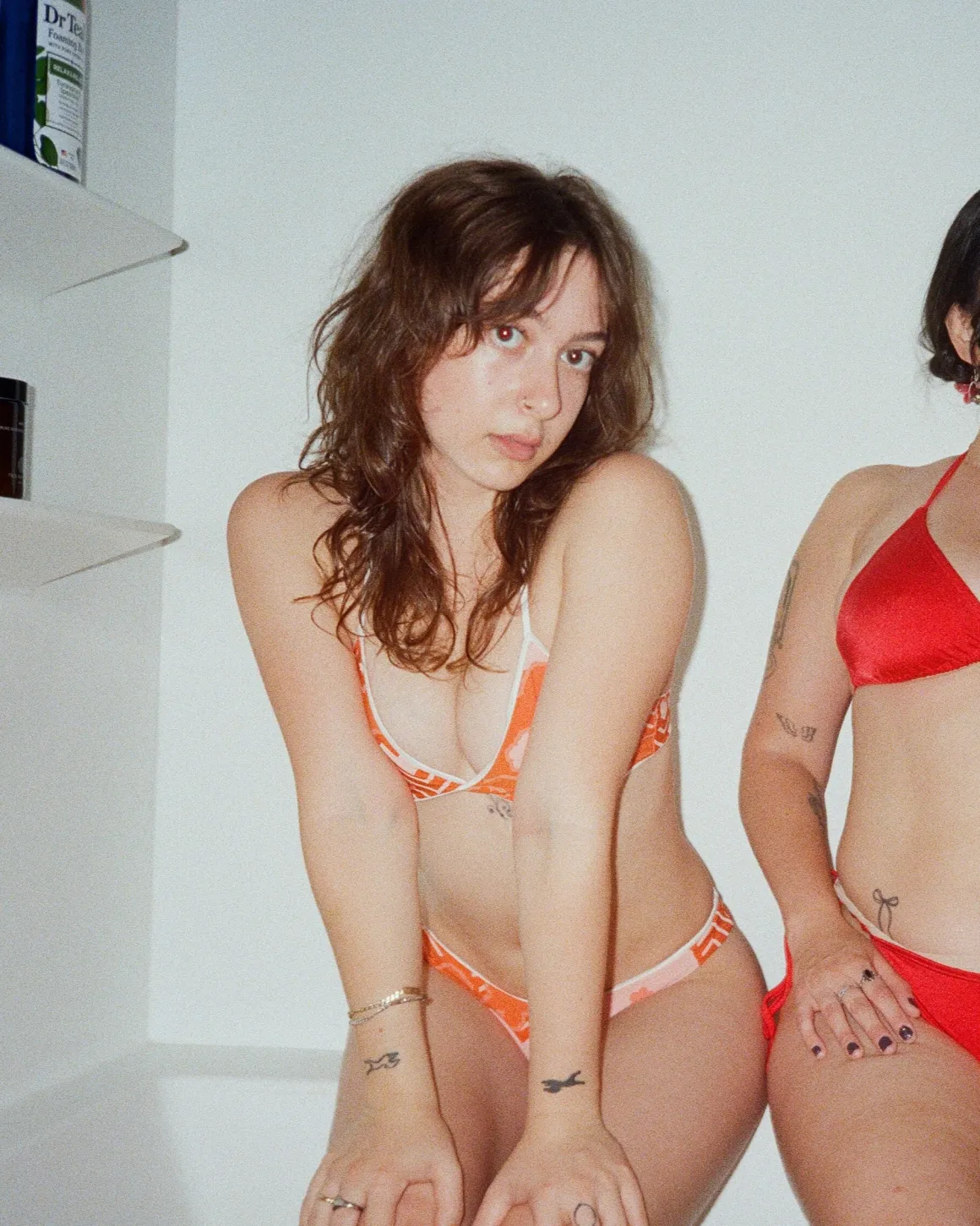 Caro Luna: Jules Jacquard Triangle Bikini Top - L