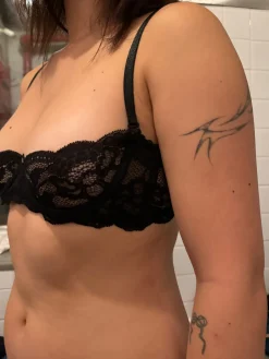 Clo: Fortuna Abierto Half Cup Bra - Black