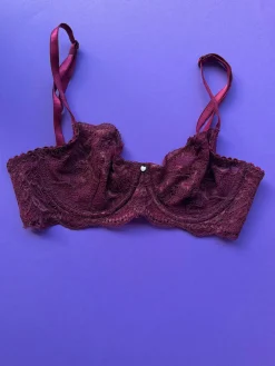 Clo: Fortuna Lace Demi Underwire Bra - Crushed Berry