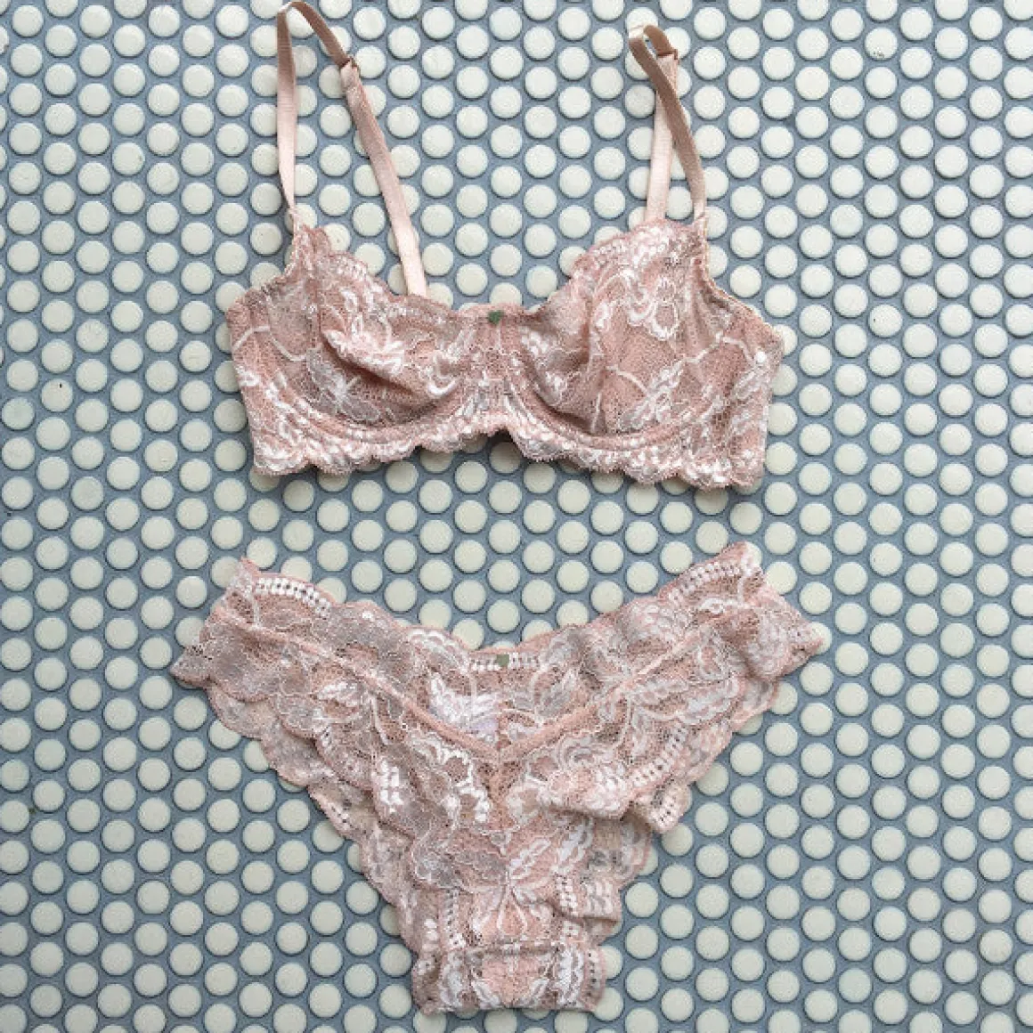 Clo: Fortuna Lace Demi Underwire Bra - Rosa Cuarzo