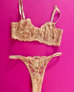 Clo: Fortuna Lace Demi Underwire Bra - Maple Sugar