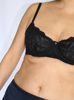 Clo: Fortuna Lace Demi Underwire Bra - Black