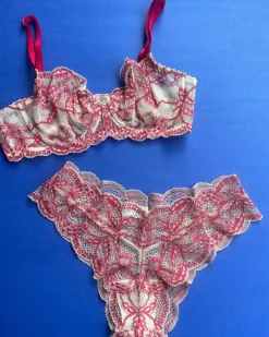 Clo: Fortuna Lace Demi Underwire Bra - Azalea