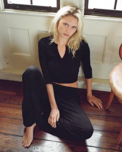 Cou Cou Intimates: The Baby Henley - Black