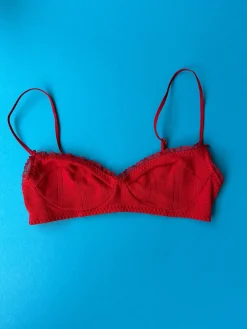 Cou Cou Intimates: The Balconette Bra - Red