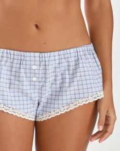 Cou Cou Intimates: The Boxette Bottoms - Blue Check