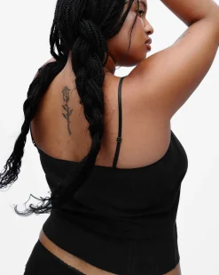 Cou Cou Intimates: The Long Cami - Black
