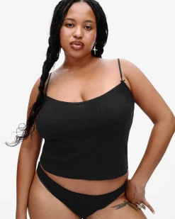 Cou Cou Intimates: The Long Cami - Black