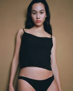 Cou Cou Intimates: The Long Cami - Black