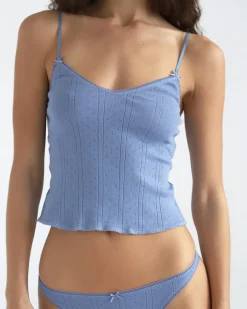 Cou Cou Intimates: The Long Cami - French Blue
