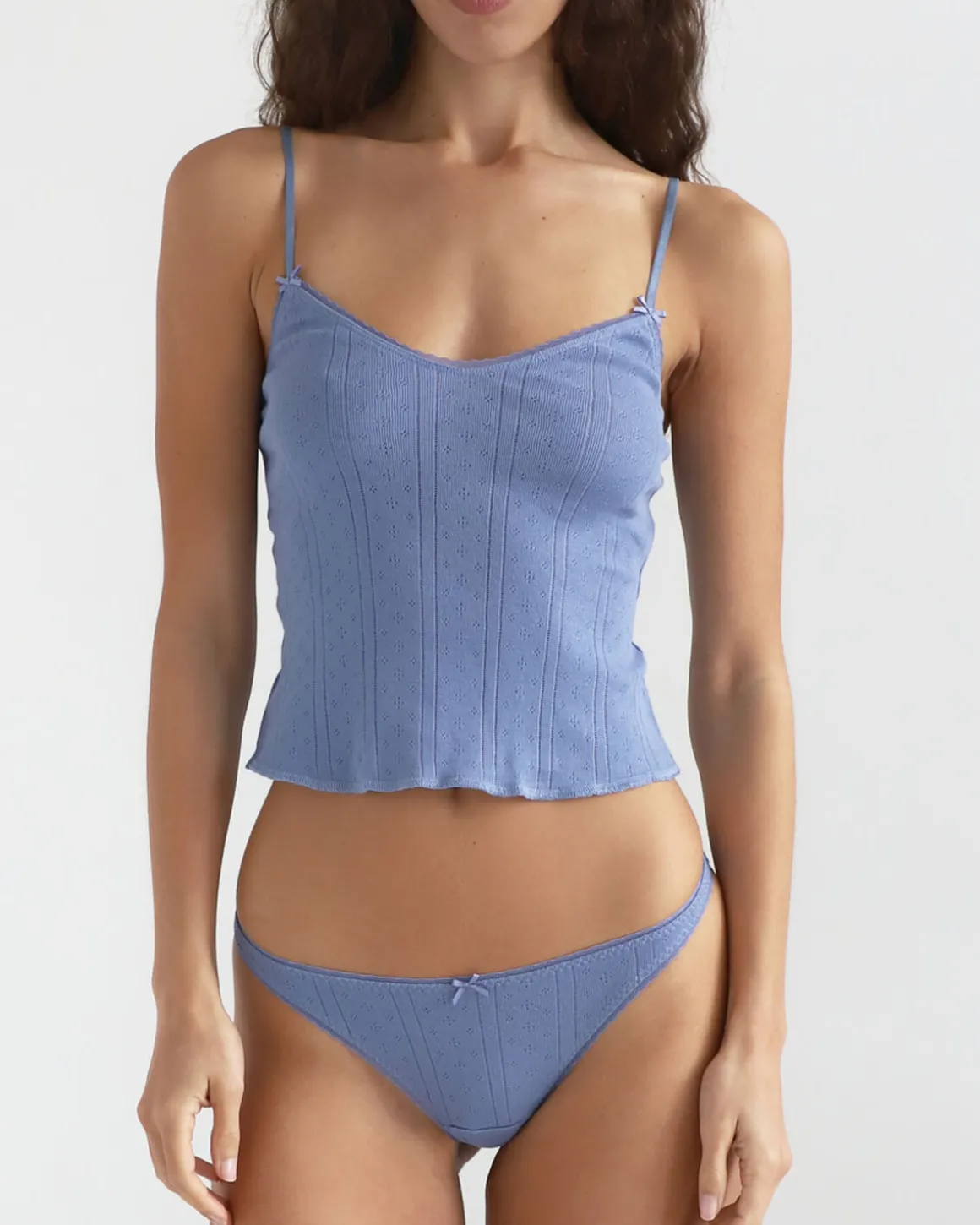 Cou Cou Intimates: The Long Cami - French Blue