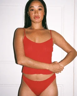 Cou Cou Intimates: The Long Cami - Red