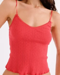 Cou Cou Intimates: The Long Cami - Red