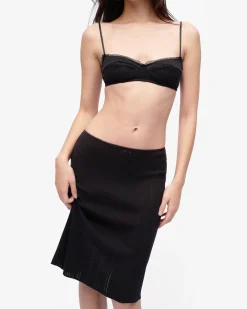 Cou Cou Intimates: The Midi Slip Skirt - Black