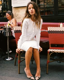 Cou Cou Intimates: The Midi Slip Skirt - White