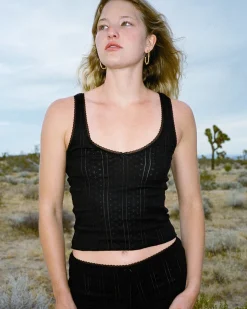 Cou Cou Intimates: The Scoop Tank - Black