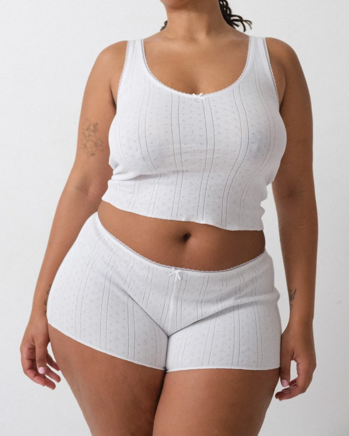 Cou Cou Intimates: The Teeny Tiny Short Bottom - White