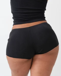 Cou Cou Intimates: The Teeny Tiny Short Bottom - Black