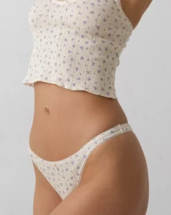 Cou Cou Intimates: The Thong - Blue Fields