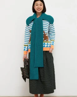 Dr. Bloom: Cuello Collared Scarf - Turquoise