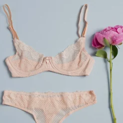 Duet By Timpa: Lace Demi Bra - Beige