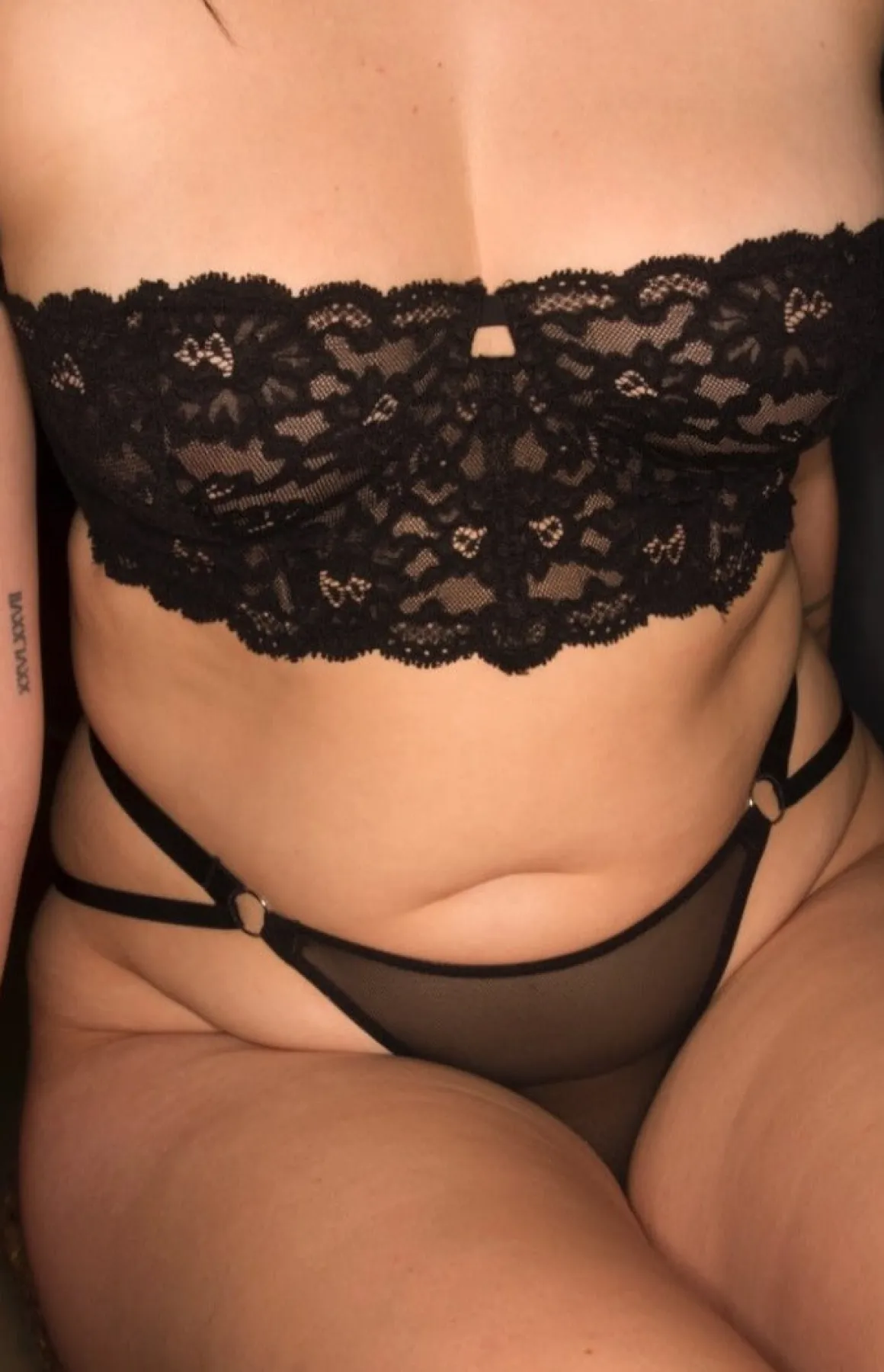 Fleur du Mal: Charlotte Lace Longline Balconette Bra - Black