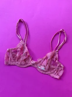 Fleur du Mal: Harper Embroidery Demi Bra - 36C, 36D, 38C