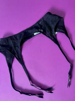 Fleur du Mal: Le Stretch Garter Belt - XL