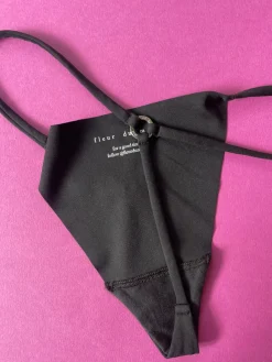 Fleur du Mal: Le Stretch Multifit Micro G-String - Black