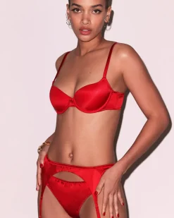 Fleur du Mal: Luxe Thong - Rouge