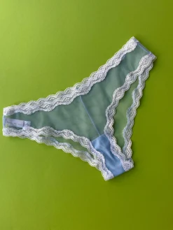 Fleur du Mal: Sheer Tulle Bikini - Light Sky