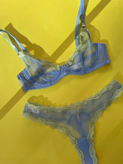 Fleur du Mal: Sheer Tulle Demi Bra - Daydream