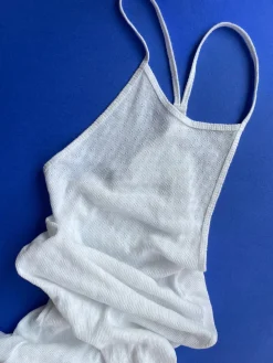 Gil Rodriguez: Pointelle Micro Mini Dress - White