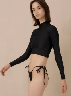 Hakea: Beam Tie Bikini Bottom - Black