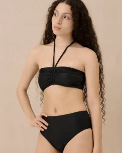 Hakea: Seams Bikini Tube Top - Black