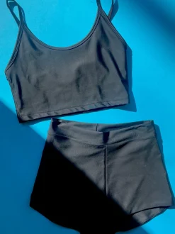 Hakea: Sol High Waisted Bikini Short - Black