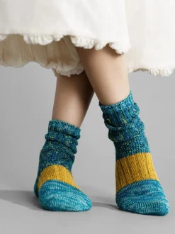 Hansel From Basel: Pixie Dapple Crew Sock - Ocean