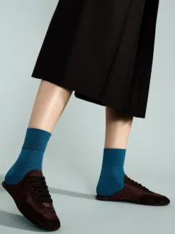 Hansel from Basel: Trouser Crew Sock - Teal