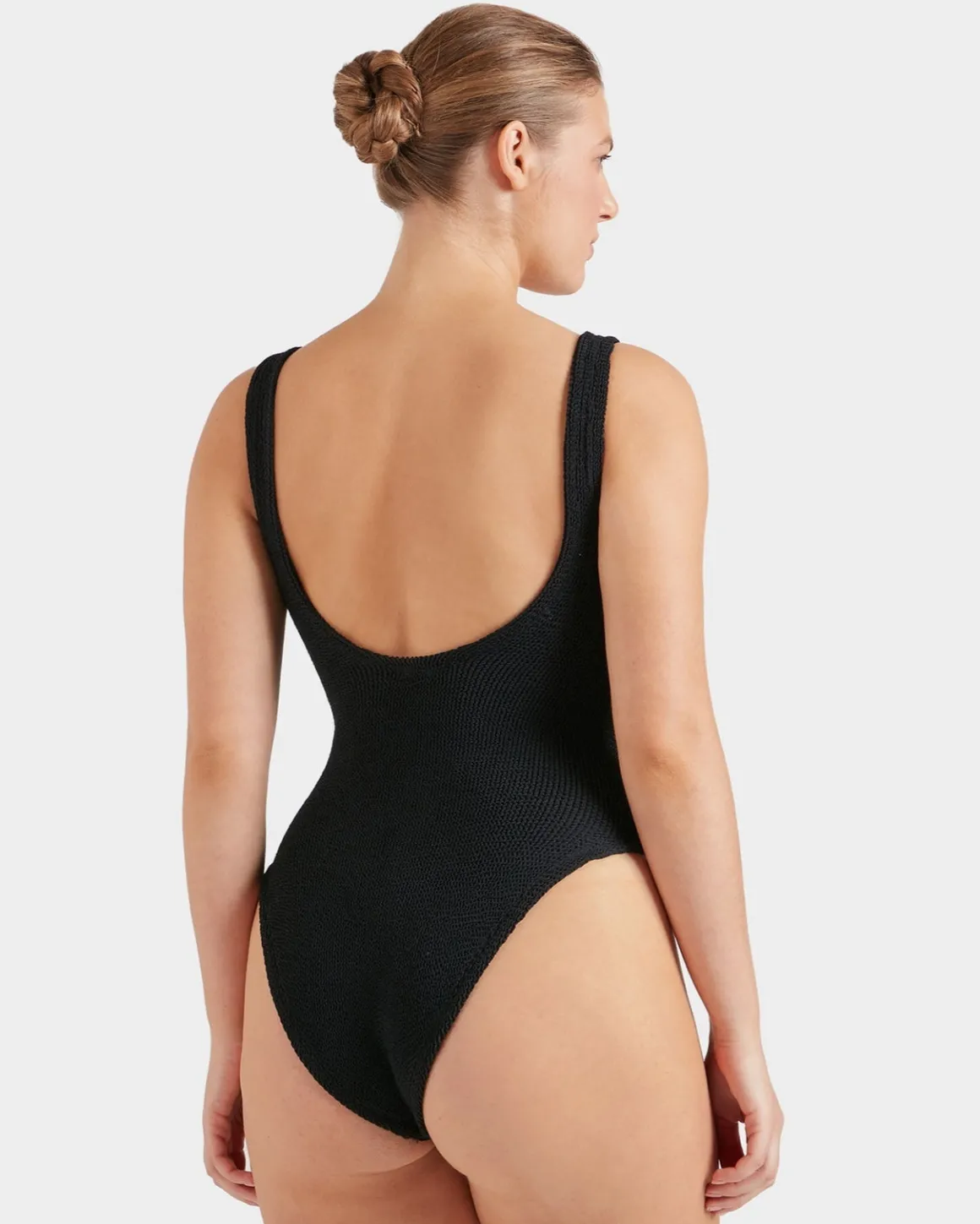 Hunza G: Celine Tortoise Shell One Piece - Black